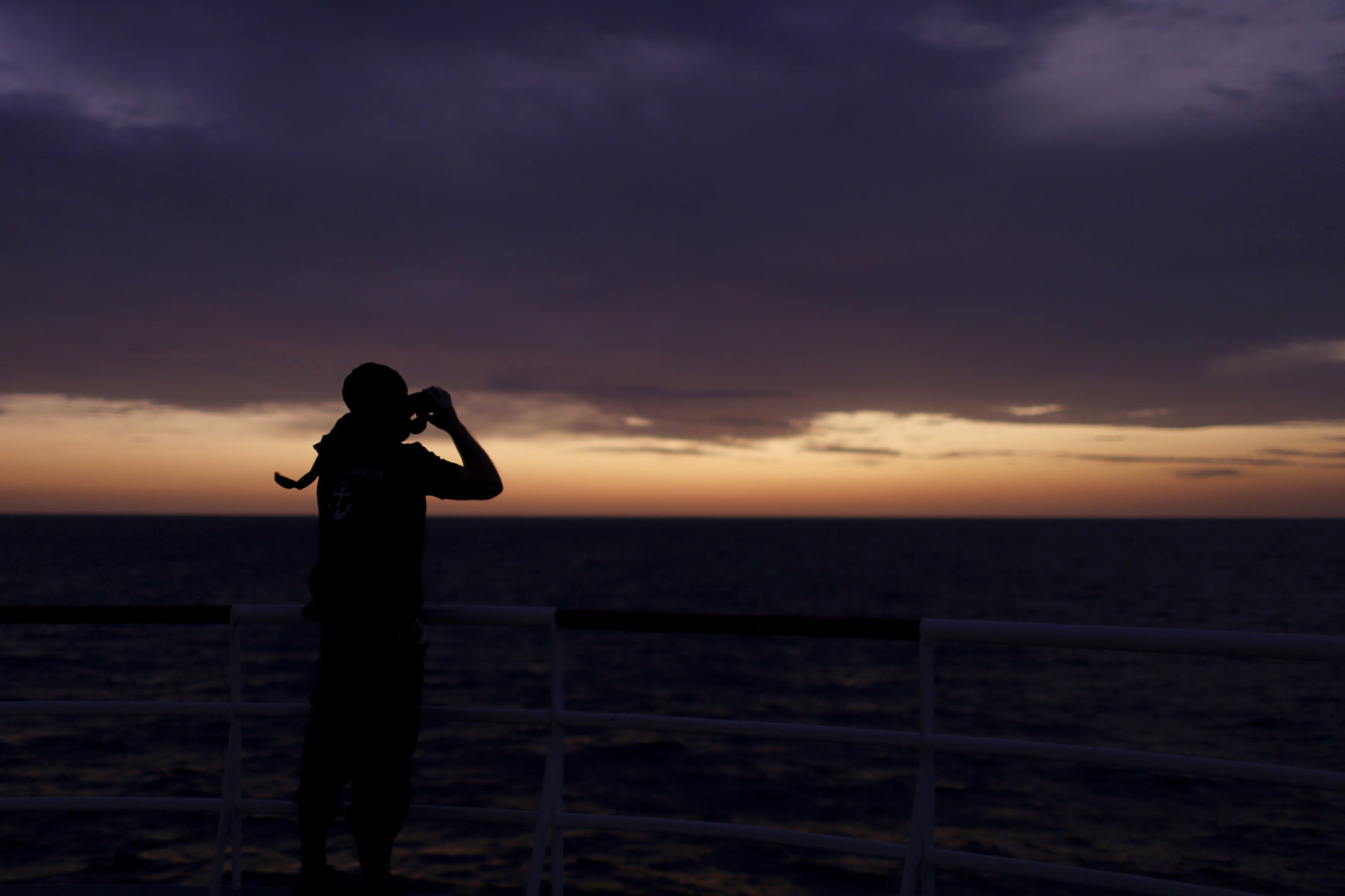 APTOPIX At Sea Rescue Crew